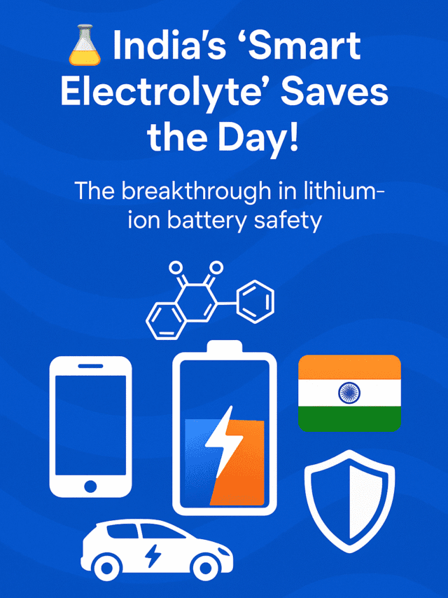 🔥 India Invents “Fire-Proof” Lithium Batteries! Smart Electrolyte Stops Explosions at 100°C